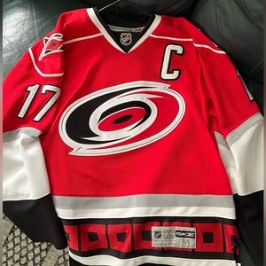 Reebok Carolina Hurricanes Rod Brind’Amour Red Home Sweater